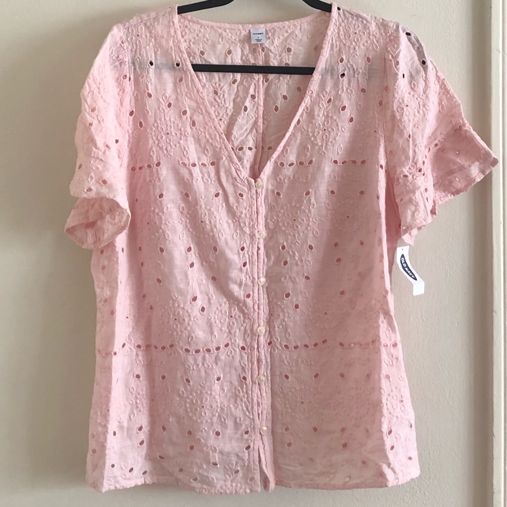 NWT Old Navy Pink Blouse Size Large